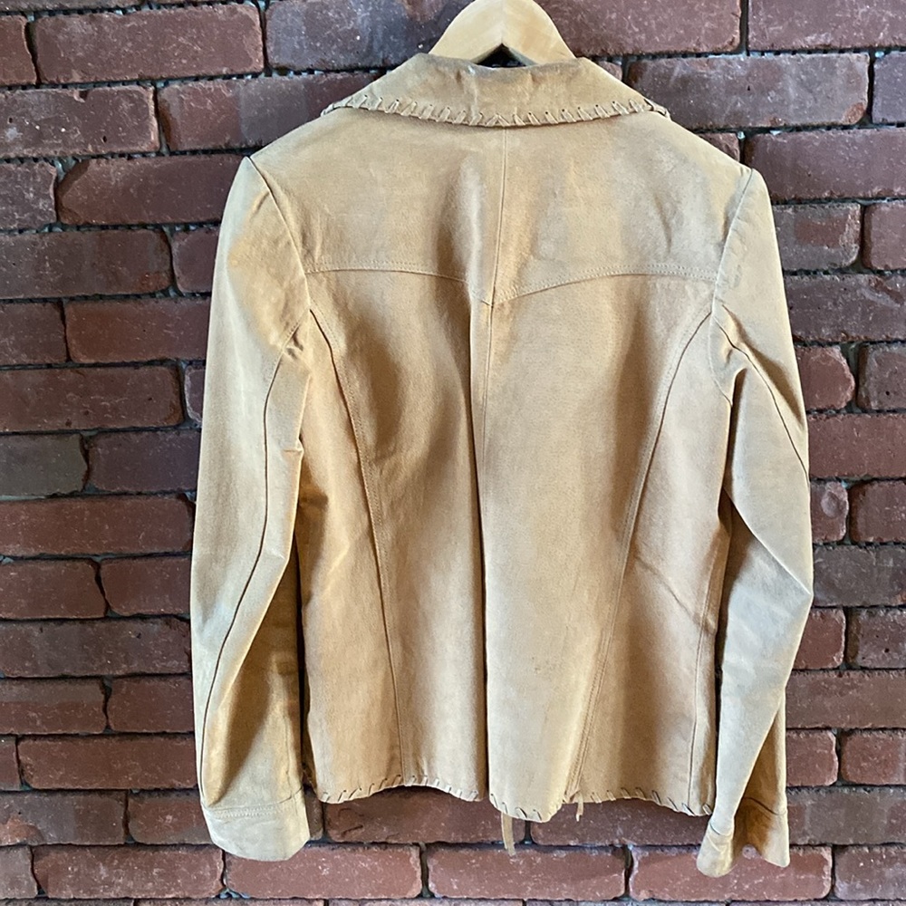 Rustic Leather Blazer - image 5